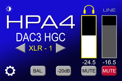 Benchmark HPA4 main screen