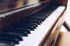 The 88 keys of a piano
