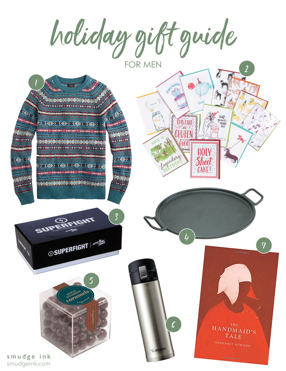 2018 Holiday Gift Guide for Men by Smudge Ink