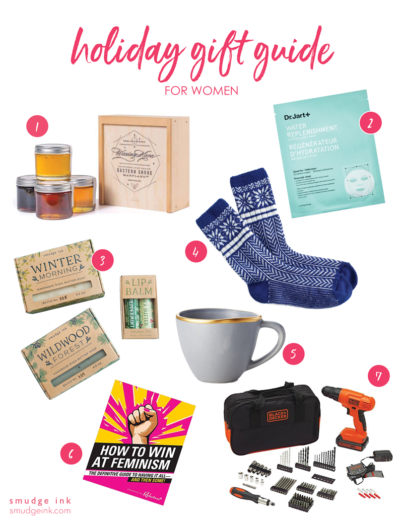 2018 Holiday Gift Guide for Women by Smudge Ink