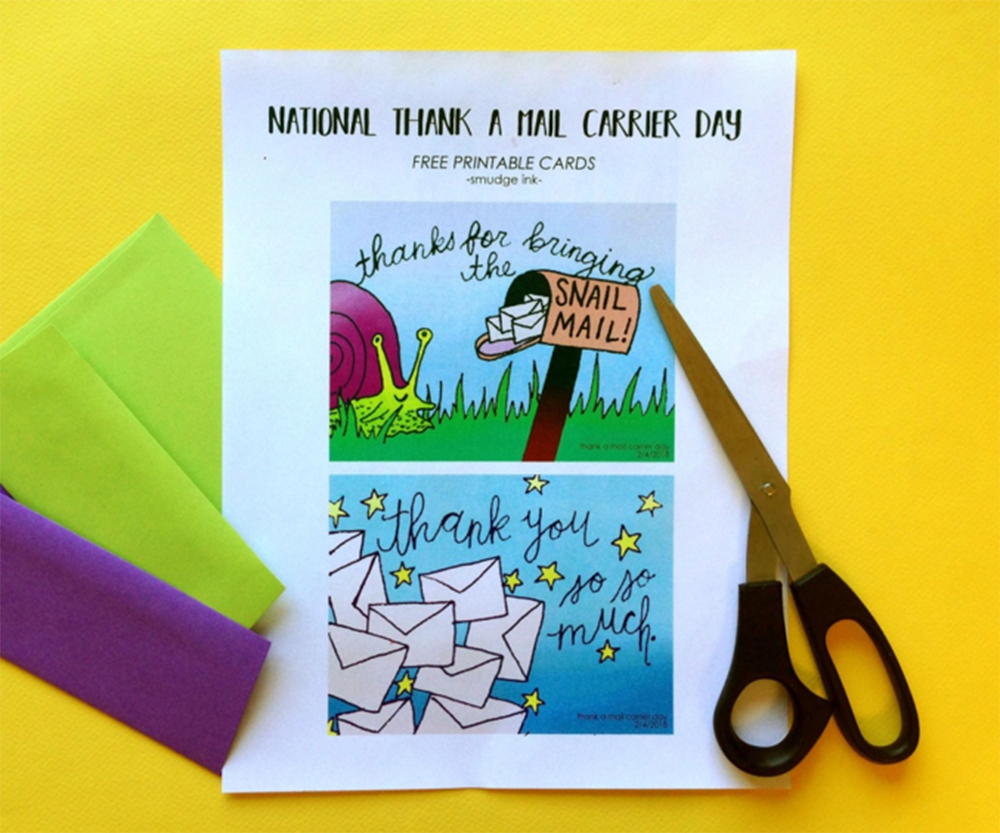 Thank A Mail Carrier Printable | Smudge Ink | Image 1