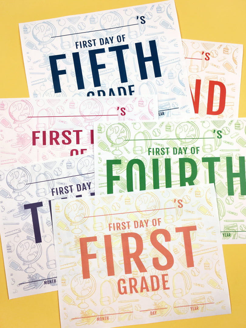 First Day of School Signs | Smudge Ink