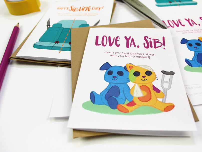 Free Printable Sibling Day Cards | Smudge Ink