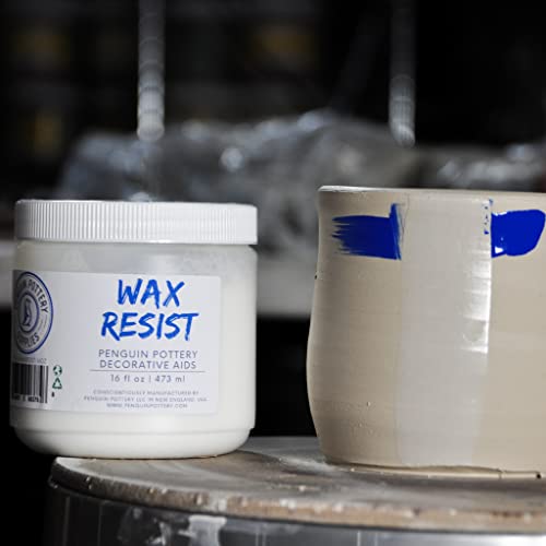 Wax Resist for Glaze and Slip Application Penguin Pottery