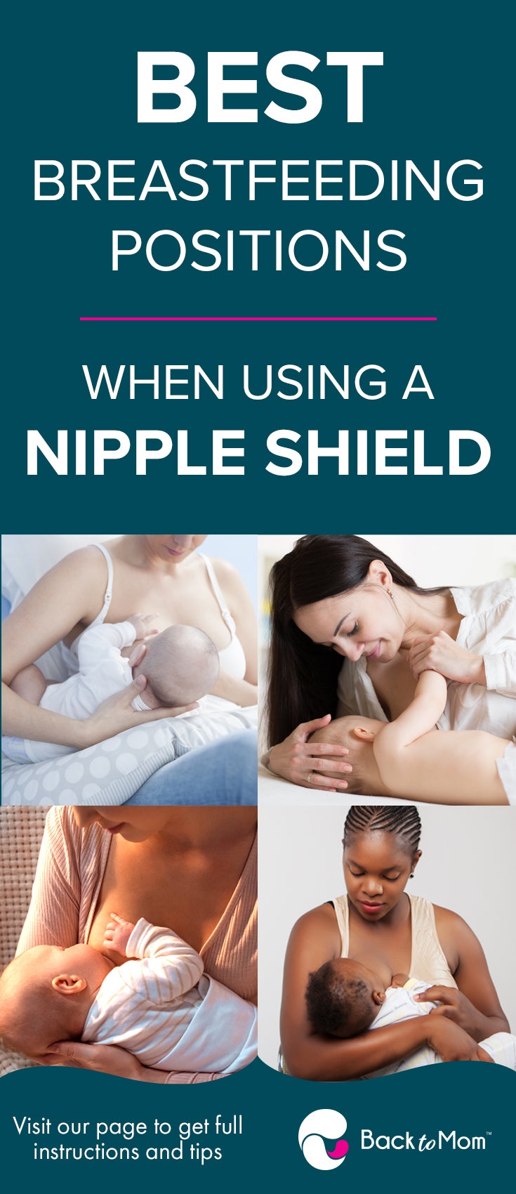 Best positions for breastfeeding with a nipple shield. Nipple shields can be tricky so it's hard to find the right position. 