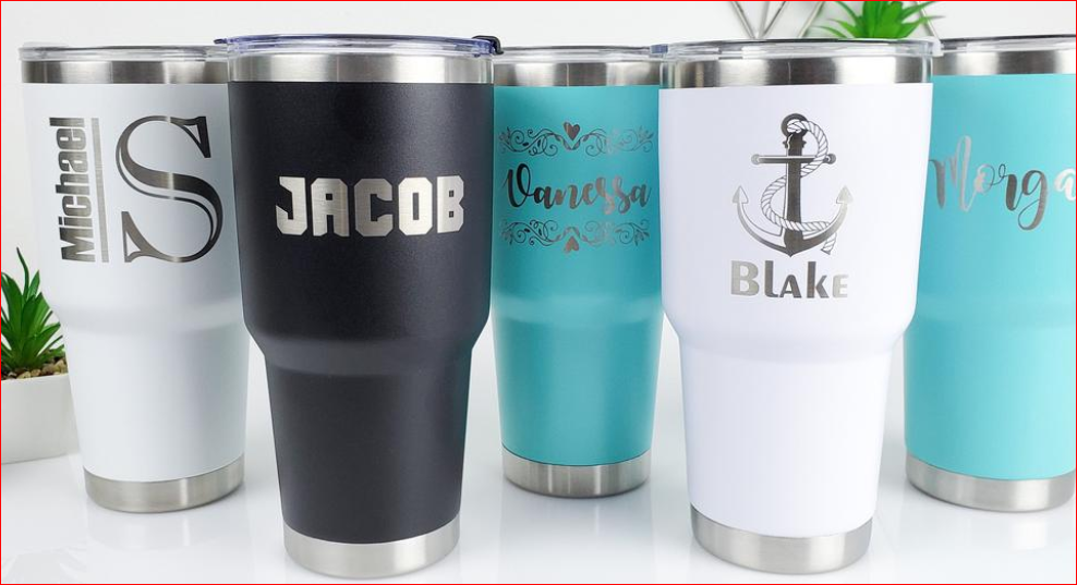 Custom Etched CatZilla Yeti Cups - Love City Excursions