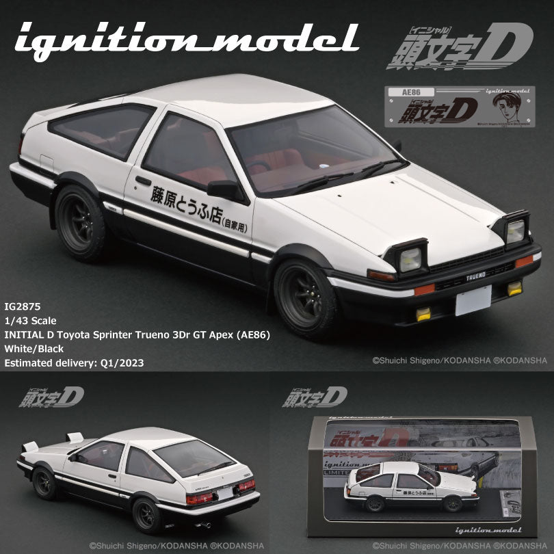 Ignition Model 1:43 IG 2875 Initial D Toyota Sprinter Trueno 3Door GT Apex  AE86