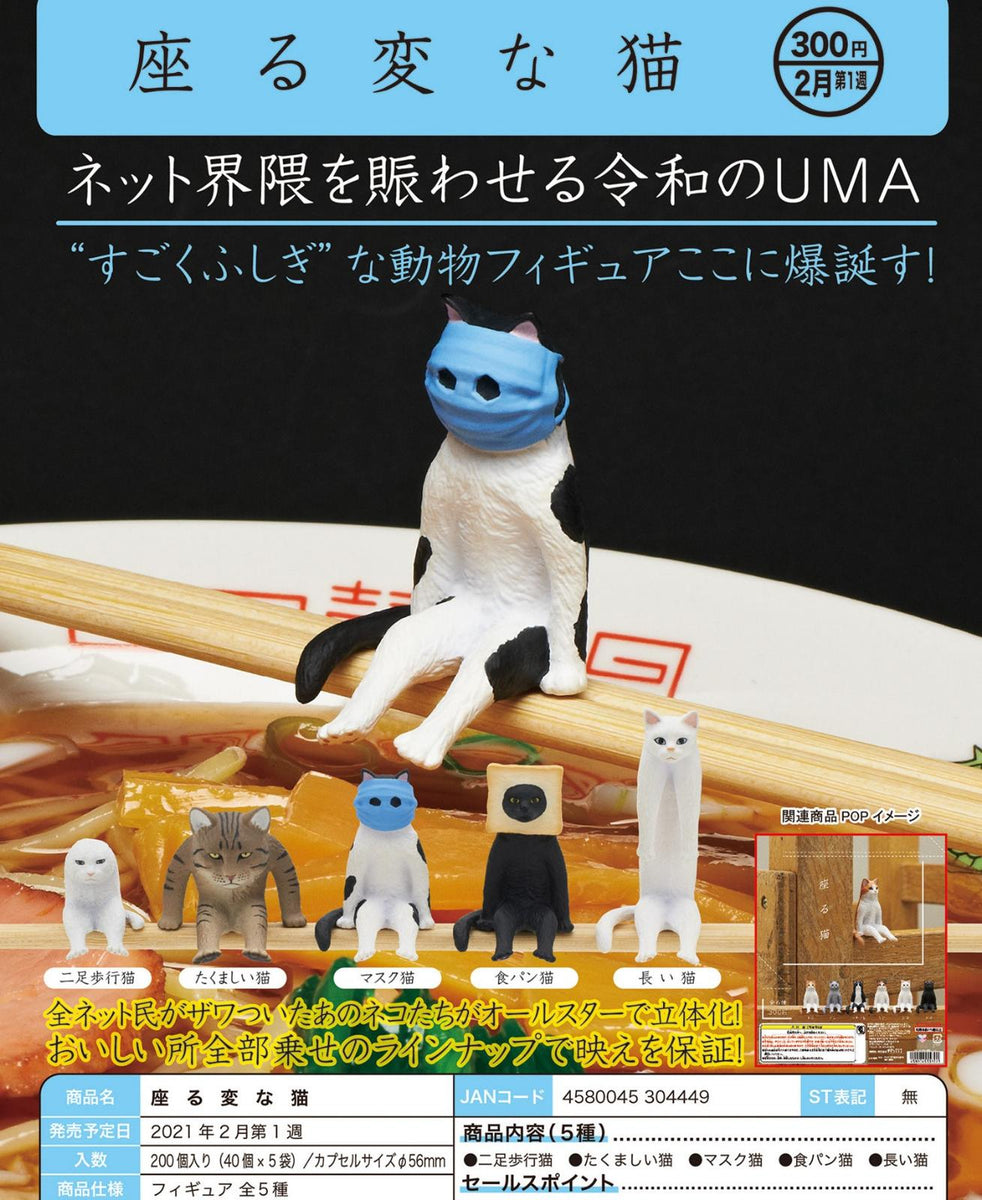 Cat sculpture Gashapon 5set mascot capsule Figures Complete set Kitan club 