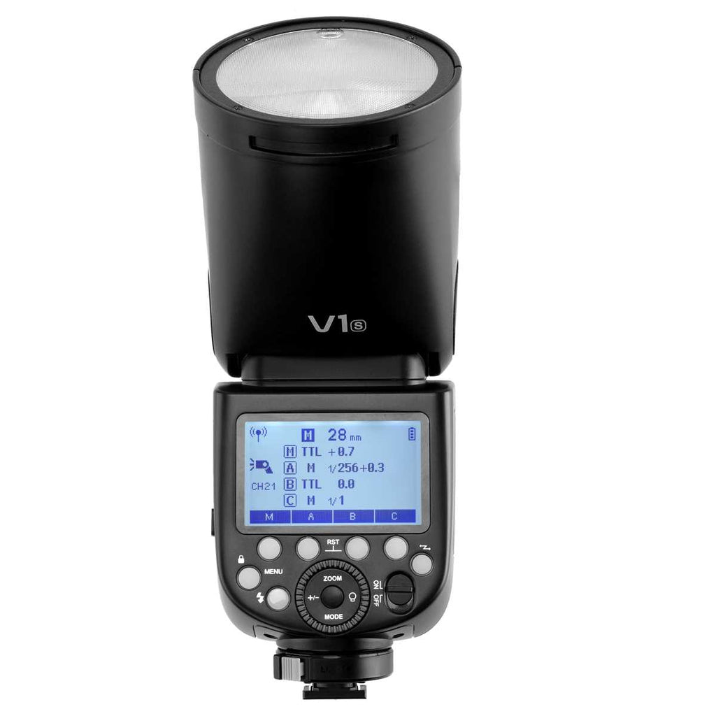 Godox V1 Round Head Flash for Sony 2.4G TTL, HSS.Li-Ion Batt