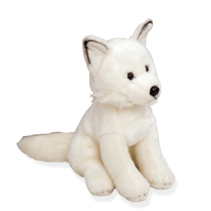 white wolf cuddly toy