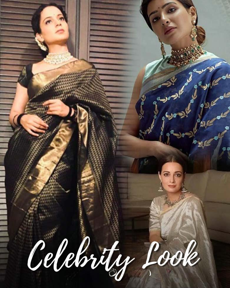 Buy a Celeb Look-Alike Silk Saree | Luxurionworld