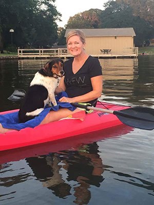 Dog Passenger On Kayak