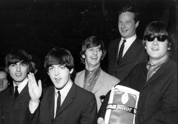 Music artist manager Brian Epstein with the beatles