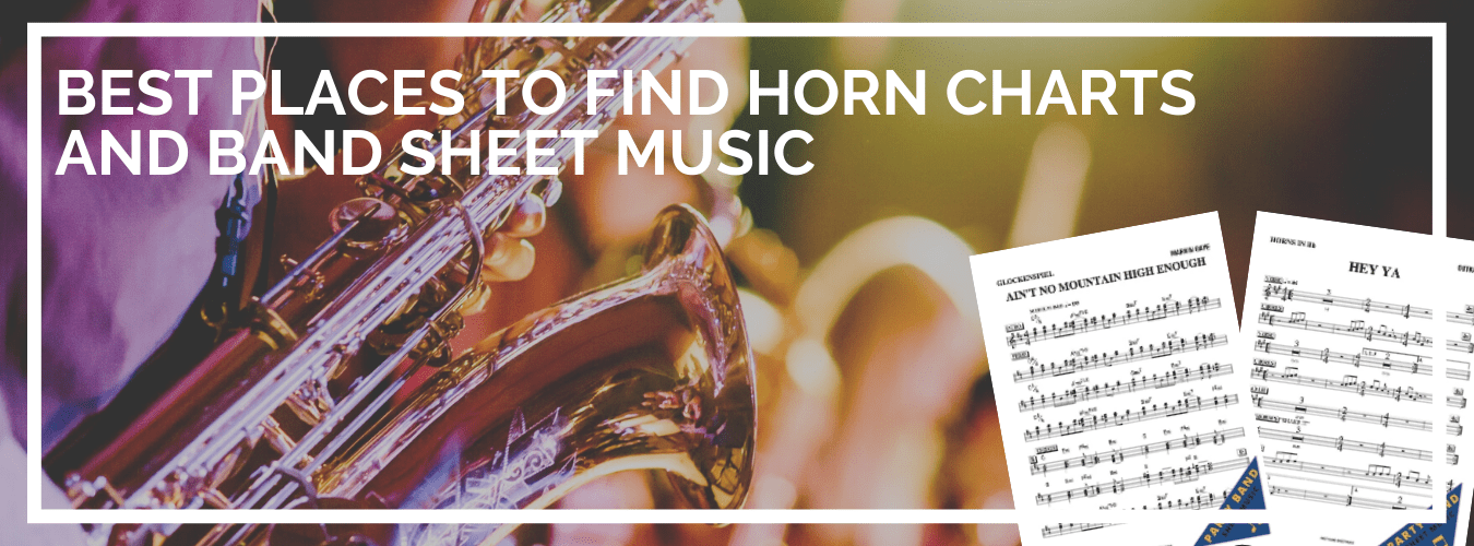 Horn charts and band sheet music