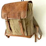 nettle and vegetable tanned leather backpack from KOLPA