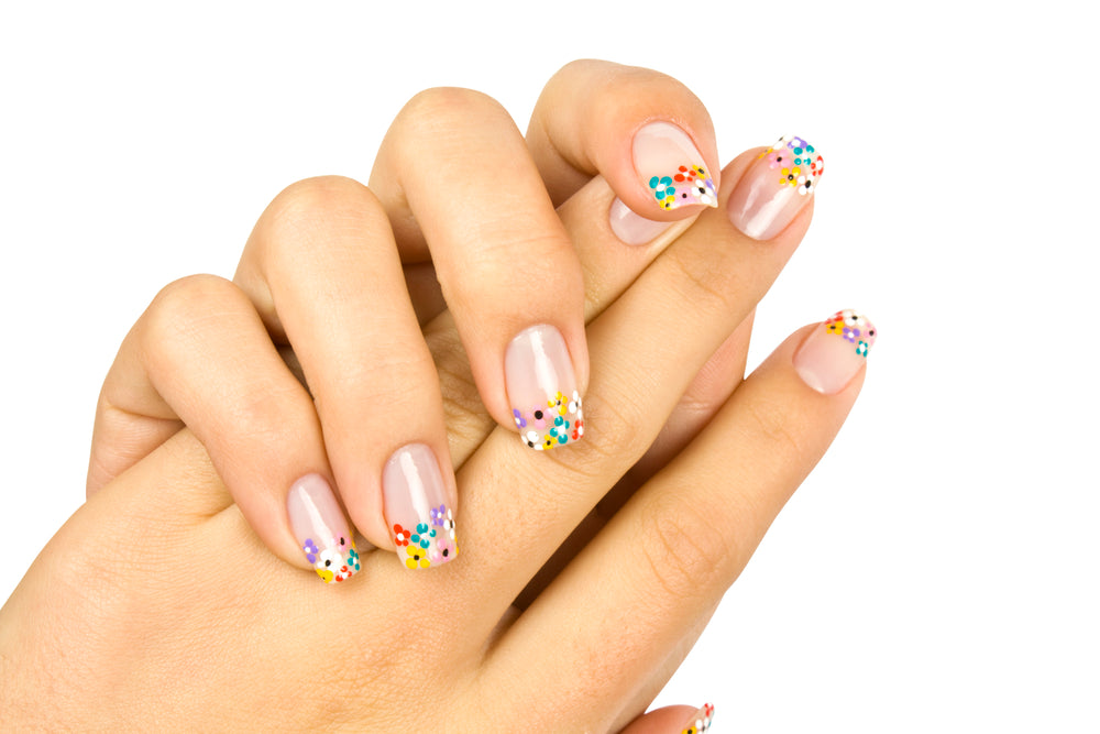 gel manicure with nail art