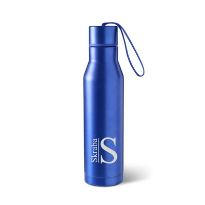 Personalized Blue Stainless Steel Thermos Style Waterbottle-Modern-