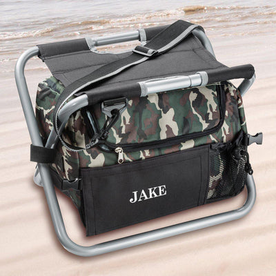 Personalized Camouflage Cooler Chair  - Sit N' Sip