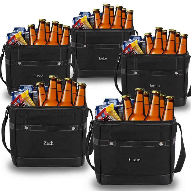 Personalized Groomsmen Insulated Trail Coolers Set of 5 - Holds 12 Pack