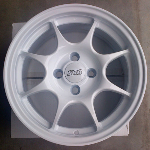 SRR Sport Performance Wheels P8014 15x6.5 4x100 et42 64.1 CB 1996-2000 Honda Civic (WHITE)
