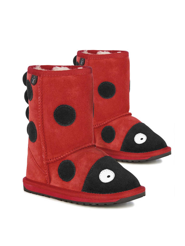 Kids EMU Australia Ladybug Suede Boots 