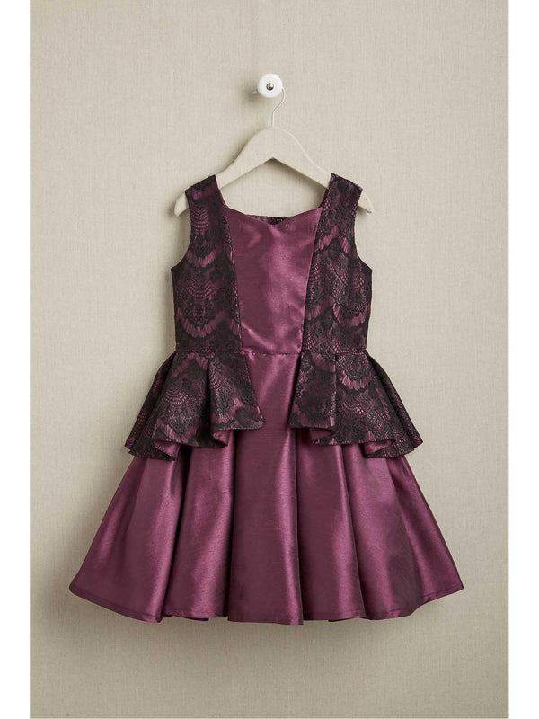 purple peplum dress