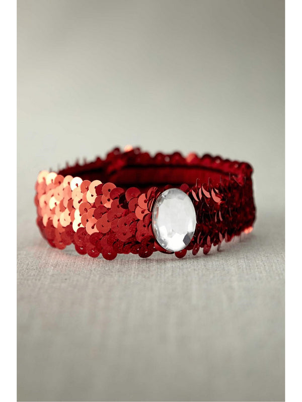 red sparkly choker