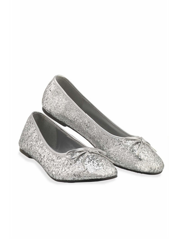Womens Silver Sparkle Shoes - Chasing 
