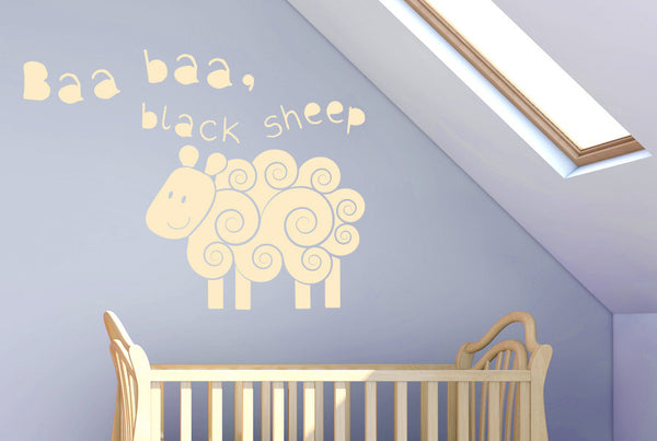Baa Baa Black Sheep Nursery Rhyme Wall Sticker | CUT IT OUT Wall Stickers
