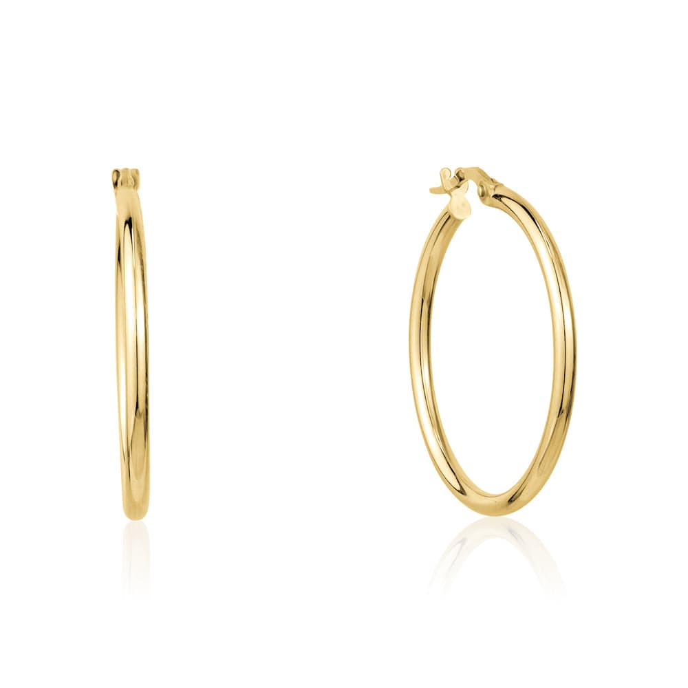 Hoop Earrings 10Kt Gold Designer Hoops 並行輸入品-