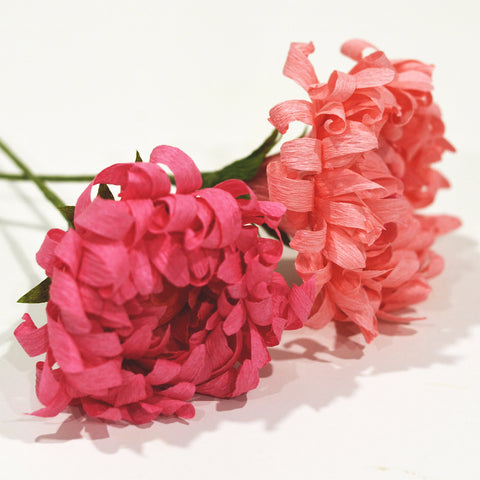 Paper flowers | Crepe Paper Chrysanthemums | DIY paper flowers