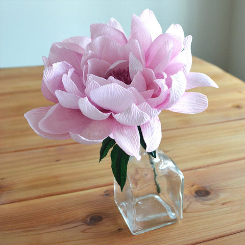crepe paper peony | paper flower tutorial | how to make paper flowers