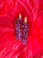 Malawi Rhodolite Garnet Earrings with 14K Solid Yellow Gold "Garnet" Malawi Rhodolite Garnet Earrings with 14K Solid Yellow Gold "Garnet"