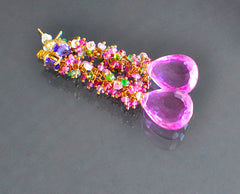 Luxurious Pink Cambodian Topaz Earrings with Tourmaline "Wanderlust" Luxurious Pink Cambodian Topaz Earrings with Tourmaline "Wanderlust"