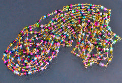 LUXURY by Renate Exclusive. Long Triple-Strand Tourmaline Handwired Necklace with 18K Solid Gold Pink Tourmaline Bezel Clasp "48 hours" LUXURY by Renate Exclusive. Long Triple-Strand Tourmaline Handwired Necklace with 18K Solid Gold Pink Tourmaline Bezel Clasp "48 hours"