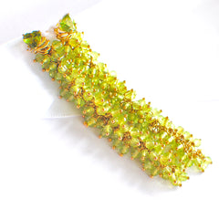 HOLIDAY Special! Unique 14K Solid Yellow Gold Peridot Green Earrings "Green Rain" HOLIDAY Special! Unique 14K Solid Yellow Gold Peridot Green Earrings "Green Rain"