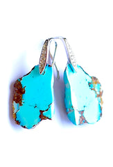 Unique Lavender Kazakhstan Turquoise Raw Organic Earrings "Kazakhstan"💐 Unique Lavender Kazakhstan Turquoise Raw Organic Earrings "Kazakhstan"💐