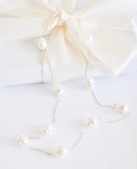 Holiday! Lovely Shiny Silver and Pearls Necklace Holiday! Lovely Shiny Silver and Pearls Necklace - Handmade Jewelry - Renate Exclusive - 2