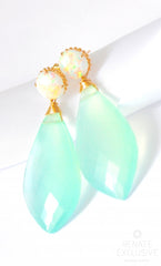 Holiday Special! Luxurious Aqua Seafoam Chalcedony Earrings "Aqua" Holiday Special! Luxurious Aqua Seafoam Chalcedony Earrings "Aqua"