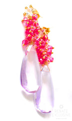 Luxe Pink Amethyst Earrings "Palm Springs" Luxe Pink Amethyst Earrings "Palm Springs" - Handmade Jewelry - Renate Exclusive - 2