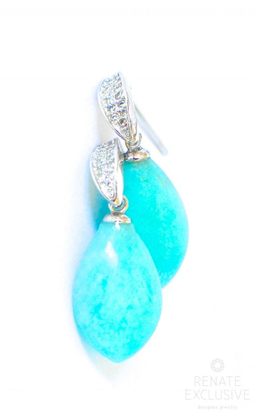 Petite Peru Amazonite Earrings "Amanda" Petite Peru Amazonite Earrings "Amanda"