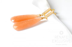 Shimmering Peach Moonstone Earrings "Shimmer and Shine" Shimmering Peach Moonstone Earrings "Shimmer and Shine" - Handmade Jewelry - Renate Exclusive - 5