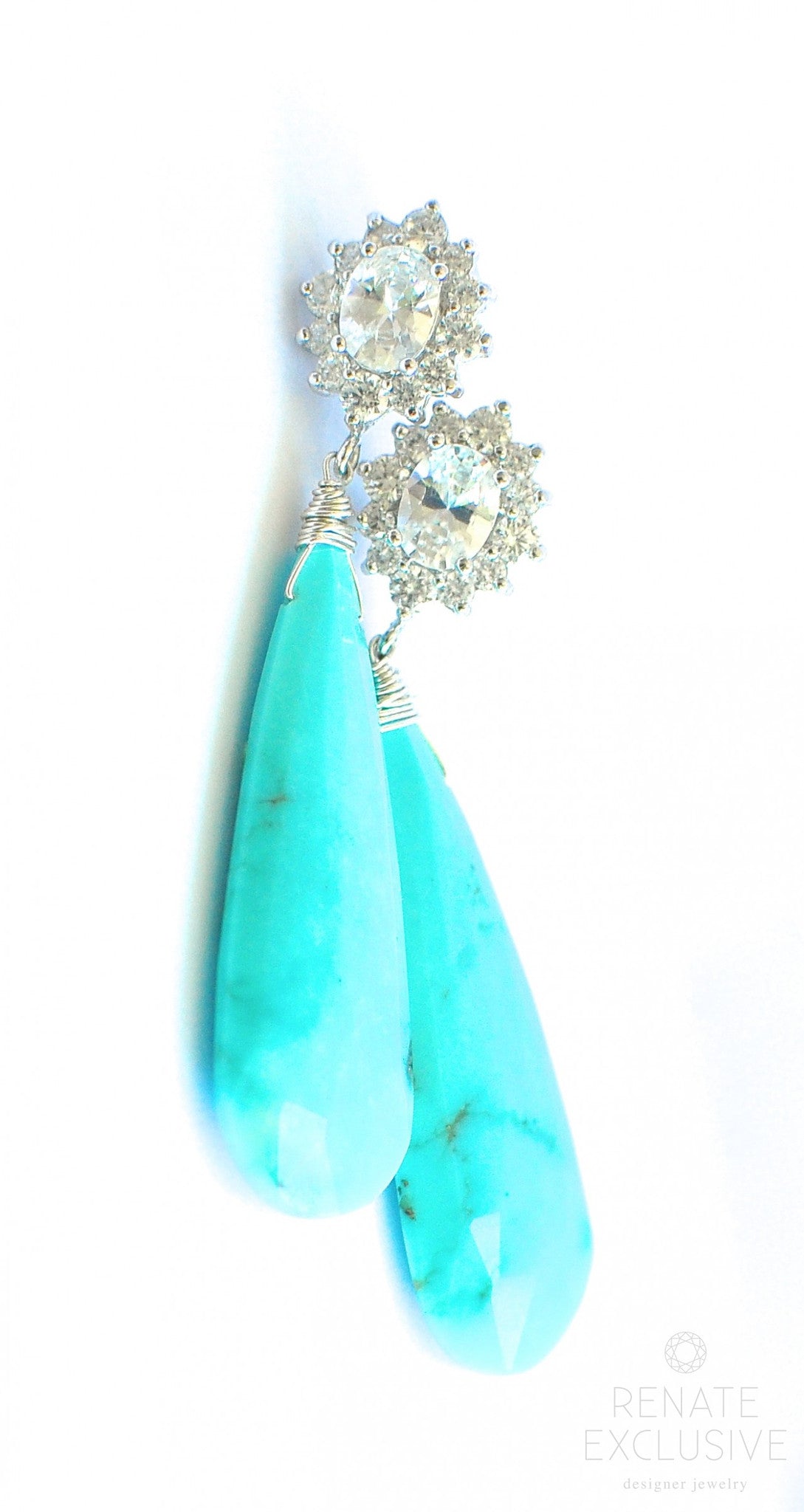 Huge Luxury Sleeping Beauty Turquoise "Victorian" - Handmade Jewelry - Renate Exclusive - 1 Product Image
