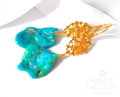 Sleeping Beauty Turquoise Earrings "Different Beauty" Sleeping Beauty Turquoise Earrings "Different Beauty"