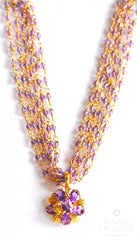HOLIDAY Special! Luxurious Lavender Purple Amethyst, 14K Yellow Gold Retro Floral Amethyst Pendant Necklace "Retro Luxe" HOLIDAY Special! Luxurious Lavender Purple Amethyst, 14K Yellow Gold Retro Floral Amethyst Pendant Necklace "Retro Luxe"