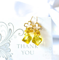 African Lemon Quartz Earrings "Suzanne" African Lemon Quartz Earrings "Suzanne" - Handmade Jewelry - Renate Exclusive - 4
