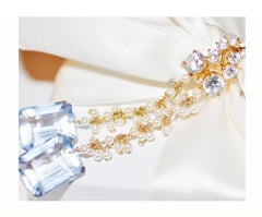 FALL in Love! Sky Blue Topaz and tiny Swarovski Pearls Erarrings FALL in Love! Sky Blue Topaz and tiny Swarovski Pearls Erarrings - Handmade Jewelry - Renate Exclusive - 2