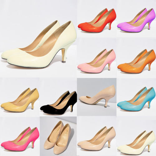 ... Products  Ladies low mid heel pumps concealed platform court shoes