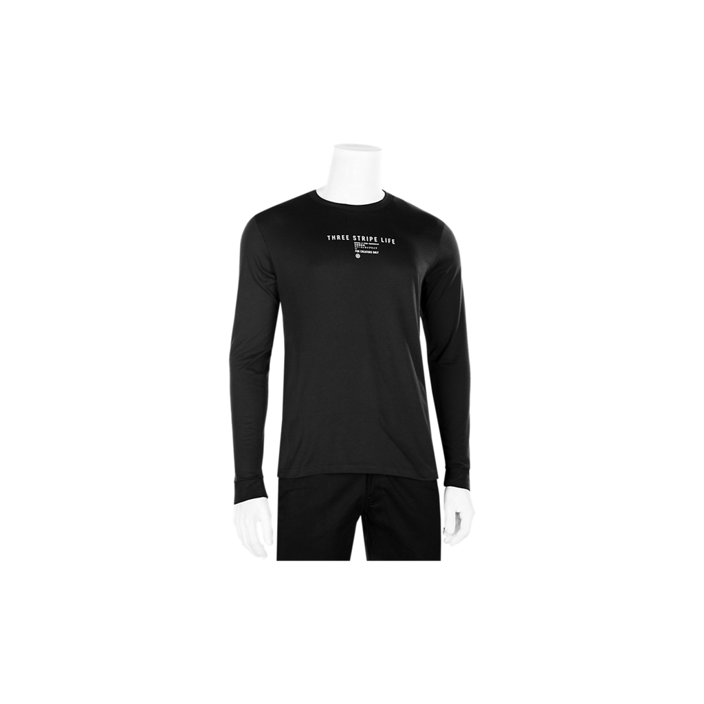 adidas three stripe shirt long sleeve