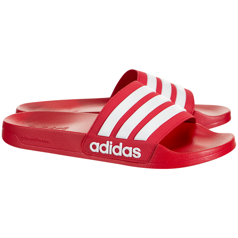 adidas adilette cloudfoam red